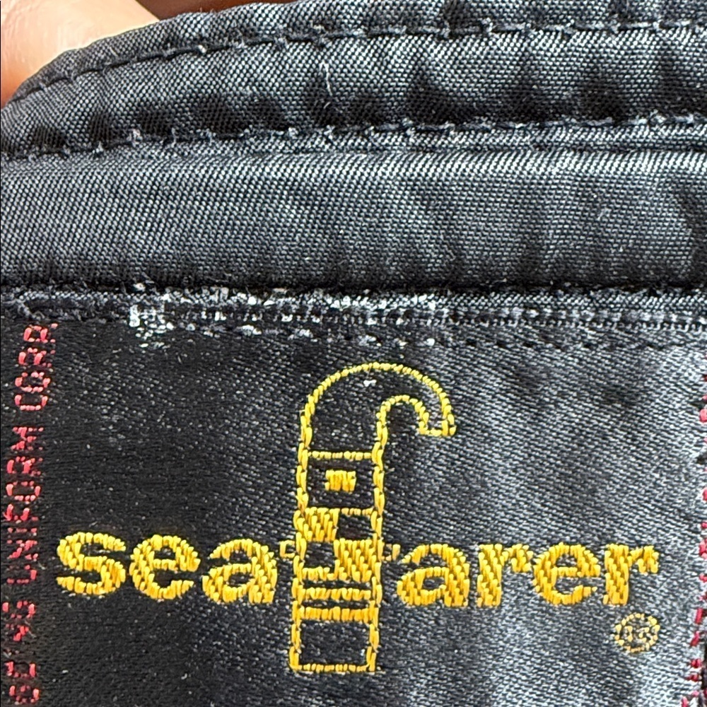 Unique wool front panel buttons Black Wide-Leg Pants sailor style - Picture 11 of 16